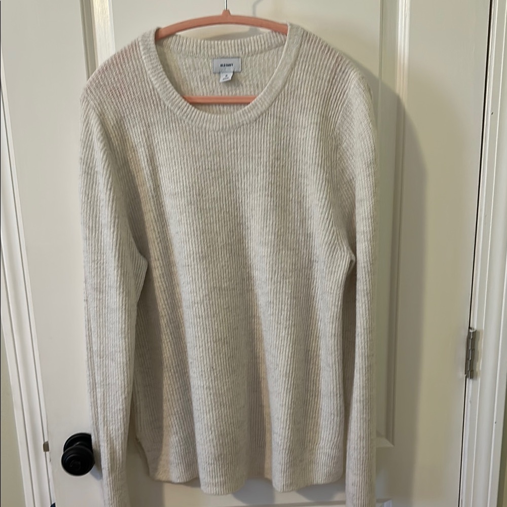 Cream Ribbed Sweater